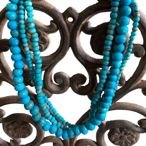 TURQUOISE TRIPLE STRAND NECKLACE - Picture 7 of 14